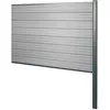 Image de Brise-Vue En Wpc Sarthe, Brise-Vent De ClÃ´ture, Poteau En Aluminium   Extension, 185cm Gris