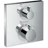 Image de Ecostat Square Set de finition pour mitigeur thermostatique Square encastrÃ© avec robinet d'arrÃªt et inverseur, chromÃ© (15714000)