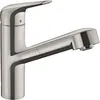 Image de Robinet de cuisine avec douchette Focus M42 150 aspect acier inox
