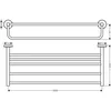Image de Hansgrohe Logis Universal ÃtagÃ¨re Ã  serviettes avec barre porte-serviettes, 41720000