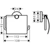 Image de Hansgrohe Logis Universal Support de rouleaux papier toilette avec couvercle, 41723000