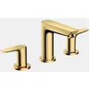 Image de Hansgrohe - MÃÂ©langeur de lavabo 150, 3 trous, avec tirette et vidage aspect dorÃÂ© poli Hansgrohe  - Jaune