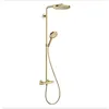 Image de Colonne de douche Raindance Select S 240 1jet PowderRain avec mitigeur thermostatique Aspect dorÃ© poli