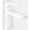 Image de Hansgrohe - Mitigeur de lavabo 100 poignÃÂ©e manette bec court, bonde Push-Open blanc mat Hansgrohe  - Rouge