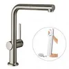 Image de Hansgrohe Talis M54 Mitigeur de cuisine 270, avec douchette extractible 1 jet, sBox, Aspect acier inox (72809800)