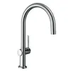 Image de Hansgrohe Talis M54 Mitigeur de cuisine 220, avec 1 jet, Aspect acier inox (72804000)