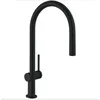 Image de Mitigeur de cuisine avec douchette noir mat Hansgrohe Talis M54 bec rond