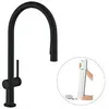 Image de Hansgrohe Talis M54 Mitigeur de cuisine 210, avec douchette extractible 2 jets, sBox, Noir mat (72801670)