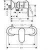 Image de Mitigeur de douche - cartouche Ã  2 vitesses - noir - Vernis Blend HANSGROHE