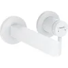 Image de Hansgrohe - Mitigeur lavabo mural HANSGROHE Finoris 165 mm + bonde Ã  ÃÂ©coulement libre Blanc mat  - Blanc
