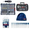Image de Kit BOSCH 5 forets expert + Assortiment d'embouts de vissage + Coffret de scie trÃ©pan + Trousse mÃ¨ches plates + Bonnet