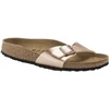 Image de Birkenstock - Mules en matière synthétique - Madrid Birko-Flor Narrow Copper pour Femme en Cuir - Taille 38 - Rose