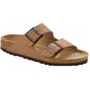 Image de Birkenstock - Sandales en matière synthétique - Arizona Vegan Birkibuc Narrow Pecan - Taille 37 - Rose