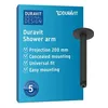 Image de Bras De Douche Universel Duravit Pour Montage Au Plafond (200mm), Noir Mat