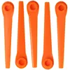 Image de vhbw 5x Lames remplacement pour Gardena RotorCut 5368-20 pour taille gazon - Lames de rechange, orange, plastique