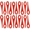 Image de vhbw 20x Lames compatible avec Einhell BG-CT 18 Li, GE-CT 18 Li, GE-CT 18 Li Kit tondeuse - Lames de rechange, rouge, polyamide
