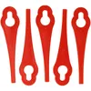 Image de vhbw 5x Lames compatible avec Florabest FAT 18 B2 - 95940 PA6, FAT 18 B3 - 102971 PA6 tondeuse - Lames de rechange, rouge, polyamide