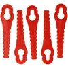 Image de vhbw 5x Lames compatible avec GÃ¼de RT 18-0, RT 18-201-05 taille gazon - Lames de rechange, rouge, plastique