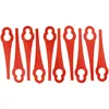 Image de vhbw 10x Lames compatible avec Bosch ALM 28, ART 23 Accutrimm, ALM 30 taille gazon - Lames de rechange, rouge, plastique / nylon