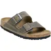 Image de Birkenstock - Sandales en cuir - Arizona Oiled Leather Narrow Faded Khaki pour Femme en Cuir - Taille 39 - Kaki