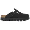 Image de Sabots BIRKENSTOCK  Mules  Boston Chunky en velours noir M67848878