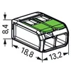 Image de WAGO 221-422 Connecteur Ã Double Levier 4mmÂ² Gamme Verte - 221-422 [100 PiÃ¨ces]