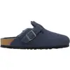 Image de Birkenstock - Sabots chauds et doux - Boston Shearling Leather/Suede Regular New Navy en Cuir - Taille 43