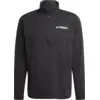 Image de Adidas - Tee-shirt à manches longues respirant - Multi Half Zip Longsleeve Tee Black pour Homme - Taille M - Noir