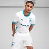 Image de Puma Maillot Authentic Home 24/25 Olympique De Marseille Homme, VÃªtements, Blanc/Azure, Xs