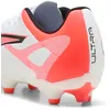 Image de Puma Chaussures De Football Ultra 5 Play Fg/Ag Unisexe, Chaussures, Blanc/Noir/Glowing Rouge, 46
