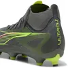 Image de Puma Chaussures De Football Ultra 5 Match+ Fg/Ag Unisexe, Chaussures, Matte Aged Silver/Jaune Alert/Aged Silver, 42