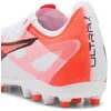 Image de Puma Chaussures De Football Ultra 5 Match Mg Unisexe, Chaussures, Blanc/Noir/Glowing Rouge, 40
