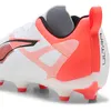 Image de Puma Chaussures De Football Ultra 5 Play Fg/Ag Enfant Et Adolescent, Chaussures, Blanc/Noir/Glowing Rouge, 29