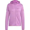 Image de Adidas - Veste polaire chaude et respirante - Xperior Light Fleece Hooded Jacket W Preloved Purple pour Femme - Taille S - Violet
