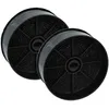 Image de vhbw 2x Filtres Ã  charbon actif compatible avec Airlux HGD550, HGD550SI, HGD55SI, HGF524, HGF524M, HGF525M, HDG55BK, HGD55 hotte aspirante - 12,4 cm