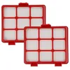Image de vhbw 2x Filtre compatible avec Grundig GMS 3600 aspirateur - filtre de sortie d'air, noir / blanc / rouge