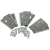 Image de vhbw 9x Lames compatible avec Fuxtec FX-RB224, FX-RB218 tondeuse - Lames de rechange, argentÃ©, acier