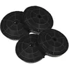Image de vhbw 4x Filtres Ã  charbon actif compatible avec Elica 208355404566, 208355404561, 208355404560, 208355404563, 208355404562 hotte aspirante - 17,2 cm