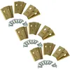 Image de vhbw 27x Lames compatible avec Kress Mission KR113, KR121E, KR120E, KR122E tondeuse - Lames de rechange, or, acier (revÃªtement en titane)