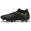 Image de Puma Chaussure De Football Future 8 Match Fg/Ag Unisexe, Chaussures, Noir/Fizzy Light/Vert Terrain, 46