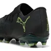 Image de Puma Chaussures De Football Basses Future 8 Match Fg/Ag Unisexe, Chaussures, Noir/Fizzy Light/Vert Terrain, 44.5