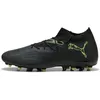 Image de Puma Chaussure De Football Future 8 Match Mg Unisexe, Chaussures, Noir/Fizzy Light/Vert Terrain, 42.5