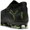 Image de Puma Chaussures De Football Future 8 Pro Fg/Ag Enfant Et Adolescent, Chaussures, Noir/Fizzy Light/Vert Terrain, 34.5