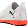 Image de Puma Chaussures De Football Future 8 Play Tt Enfant Et Adolescent, Chaussures, Blanc/Noir/Glowing Rouge, 37