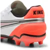 Image de Puma Chaussures De Football King Match Fg/Ag Enfant Et Adolescent, Chaussures, Blanc/Glowing Rouge/Noir, 38
