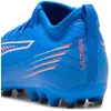 Image de Puma Chaussures De Football Ultra 6 Match Mg Enfant Et Adolescent, Chaussures, Ultra Bleu/Blanc/Glowing Rouge, 38.5