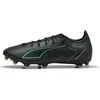 Image de Puma Chaussure De Football Ultra 6 Match Fg/Ag Unisexe, Chaussures, Noir/Fizzy Light/Vert Terrain, 43