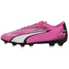 Image de Chaussures Football Lamelles Puma Ultra Play Fg/Ag Rose Fluorescent - 41