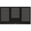 Image de Table de cuisson Ã  induction Siemens iQ700 EX975LXC1E - 5 plaques de cuisson - Niche - largeur : 88 cm - profondeur : 49 cm - avec bord avant avec facettes, - avec garnitures latÃ©rale en acier inoxydable - noir