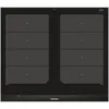 Image de Table de cuisson Ã  induction Siemens iQ700 EX675LXC1E - 4 plaques de cuisson - Niche - largeur : 56 cm - profondeur : 49 cm - avec bord avant avec facettes, - avec garnitures latÃ©rale en acier inoxydable - noir